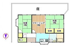 鳥羽町戸建 1階3Kの間取り