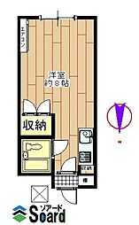 アーク ワンルームの間取図画像