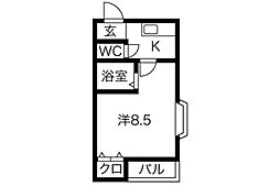 フィルK 1Kの間取図画像