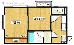 クレセントイグレック2 2Kの間取図画像