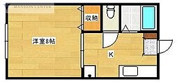 ラズベリーハウス 1Kの間取図画像