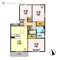 グランメール・カナ 3LDKの間取図画像