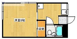 コーポ西大山 1Kの間取図画像