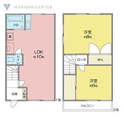 エクセラ藤 2LDKの間取図画像