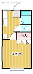キスメット 1Kの間取図画像