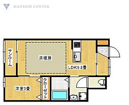 グランディア中山 1LDKの間取図画像