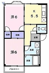 グランドール1 2Kの間取図画像