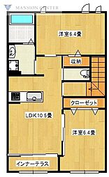 グランツ 2LDKの間取図画像