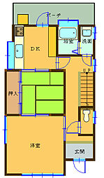 大垣内　戸建て1 4DKの間取り