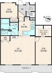 サンリーノ中央林間 2LDKの間取図画像