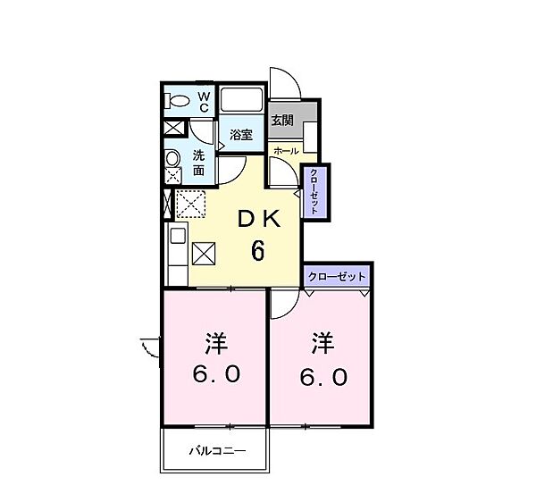 レガート　C ｜長野県上田市御嶽堂(賃貸アパート2DK・1階・42.77㎡)の写真 その2