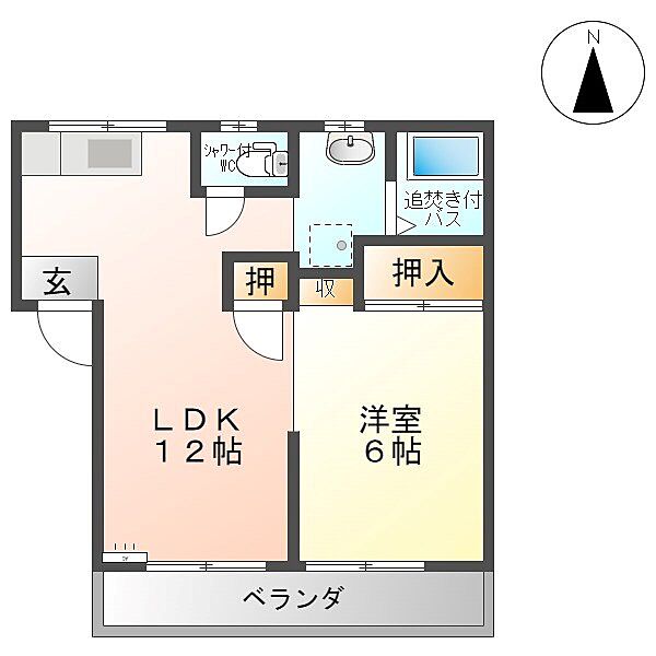 長野県上田市大屋(賃貸アパート2DK・2階・40.50㎡)の写真 その2