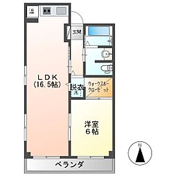 しなの鉄道 上田駅 徒歩20分の賃貸マンション 1階1LDKの間取り