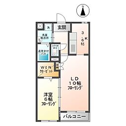 ドゥーメゾントモエ 1LDKの間取図画像