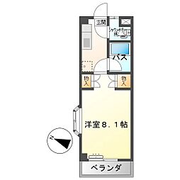 コーポ・小さな森 1Kの間取図画像