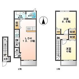 コモドパラッツォS 2LDKの間取図画像