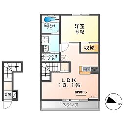 Yucca Terrace 1LDKの間取図画像