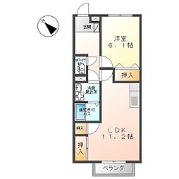 サープラス寿A 1LDKの間取図画像