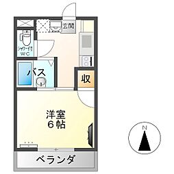 スイングN-4 1Kの間取図画像