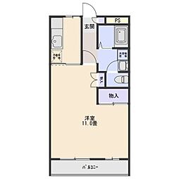 ハイツ大利根3B棟 1Kの間取図画像