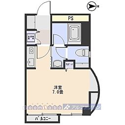 アルファ文京町マンション 1Kの間取図画像
