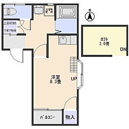 グリーンコーポ ワンルームの間取図画像
