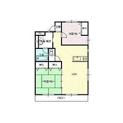 ラ・ピアッツァ 3階2LDKの間取り