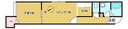 ルミエール北郷 1LDKの間取図画像