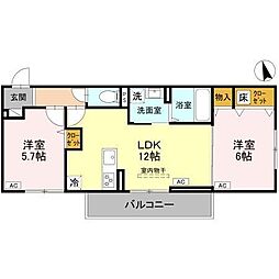 間取図画像 2LDK