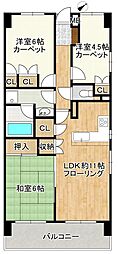 横浜東寺尾パーク・ホームズ 3LDKの間取図画像
