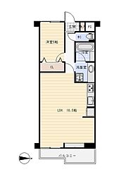 ロワイヤル室町 1LDKの間取り