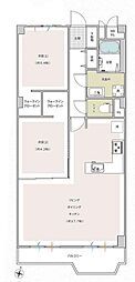 秦野マンションB 2LDKの間取図画像