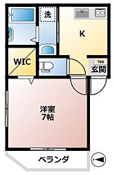 レオンハウス 1Kの間取図画像