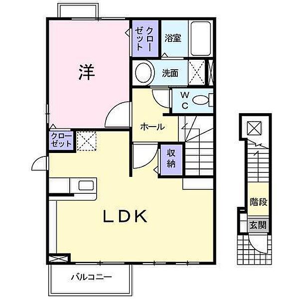 プリムヴェール 201｜青森県八戸市長苗代1丁目(賃貸アパート1LDK・2階・50.19㎡)の写真 その2