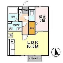 セジュールＳＥ秀Ｂ 103 ｜ 青森県八戸市沼館1丁目（賃貸アパート1LDK・1階・35.10㎡） その2