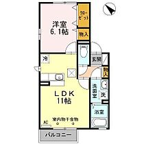 ルミエール 102 ｜ 青森県八戸市大字尻内町字下根市（賃貸アパート1LDK・1階・41.11㎡） その2