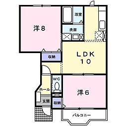 エピナール 2LDKの間取図画像