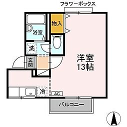 セジュール泉山 ワンルームの間取図画像