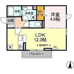 フユシス類家A 1LDKの間取図画像