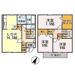 ソルジェンテ 3LDKの間取図画像