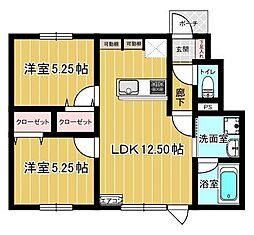 八戸市城下2丁目C(仮称) 2LDKの間取図画像