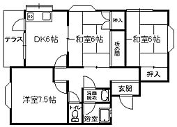 間取図画像 3DK