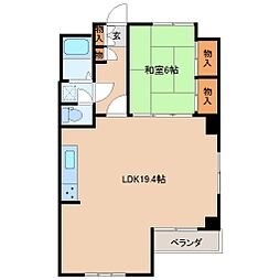 ヒルハウス 1LDKの間取図画像
