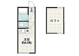 ラグランジュ星川 1階ワンルームの間取り