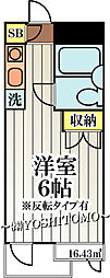 サムディー国分寺 ワンルームの間取図画像