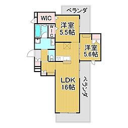 Belle Grace 2LDKの間取図画像