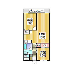 間取図画像 2LDK