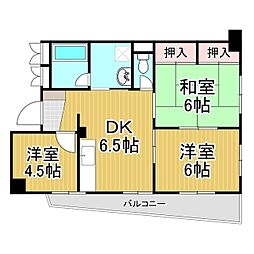 メゾンソレイユ 3Kの間取図画像