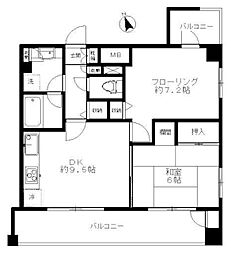 PLIVE恵比寿 2DKの間取図画像