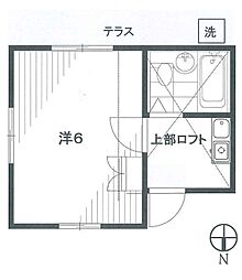 アンビションヴィラ 1Kの間取図画像